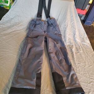 Kids Gray Overalls with Black Accents